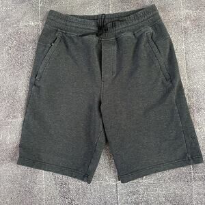 Men's Lululemon Dark Heather Gray Double Knit 9" Cotton Casual Sweat Shorts Sz M